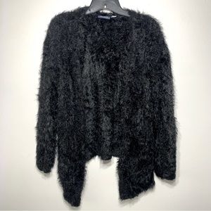 Children’s Place Black Fuzzy Cardigan Size XXL 16